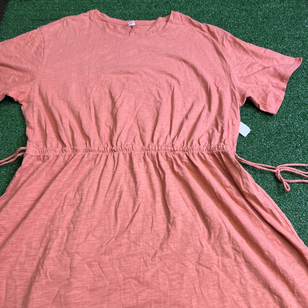 Old Navy Women's Waist-Defined Short-Sleeve Mini T-Shirt Dress Sugar Poppy XXL